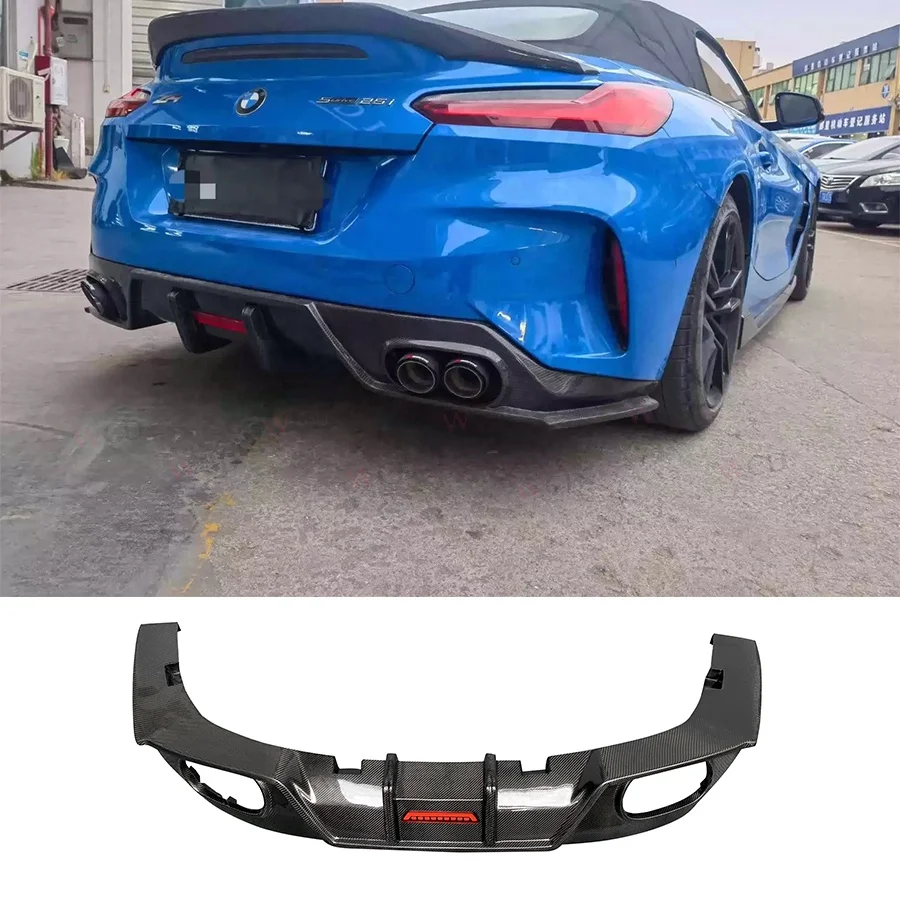 AC Style Carbon Fiber Rear Diffuser For 2019-2020 BMW Z4 G29 Rear Bumper Lip Car Accessories