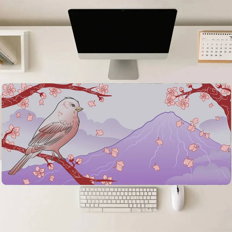 Large Gaming Mouse Pad Bird Non-Slip Rubber Desk Mat Office Home Pc Accessories Pad for Computer Mouse Set Up Office Table Mat