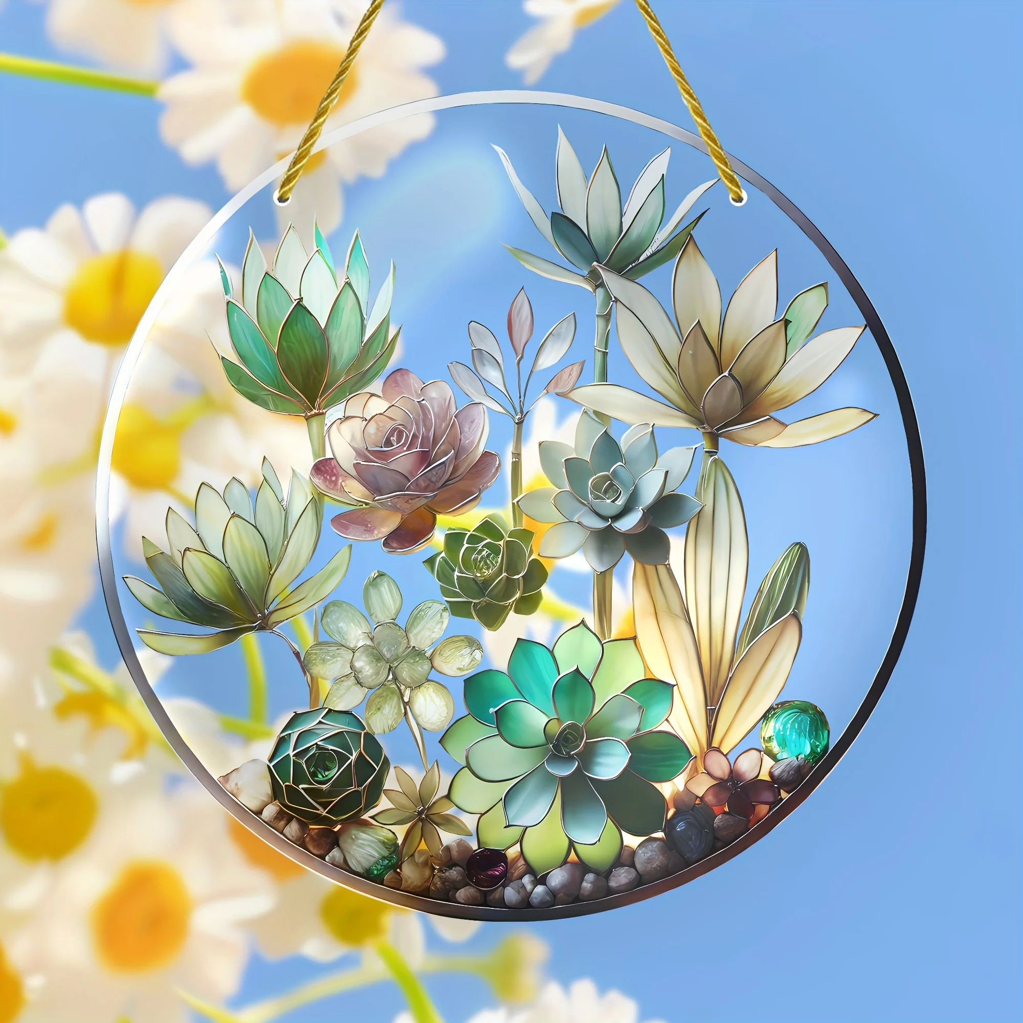 

1 шт. Сочный «Ловец солнца» — 2D акриловые настенные рисунки для внутреннего и наружного декора