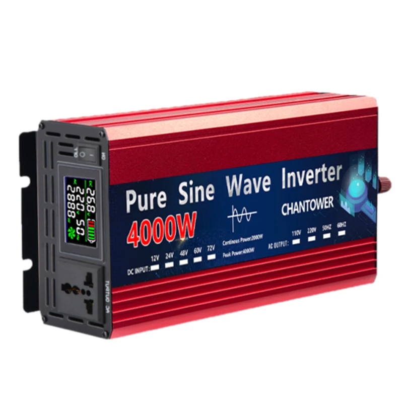 Pure Sine Wave Inverter, Portable Power Voltage Converter, Car Solar Inverter, 12V, 220V, 24V, 110V, 2000W, 3000W, 4000W, 5000W,