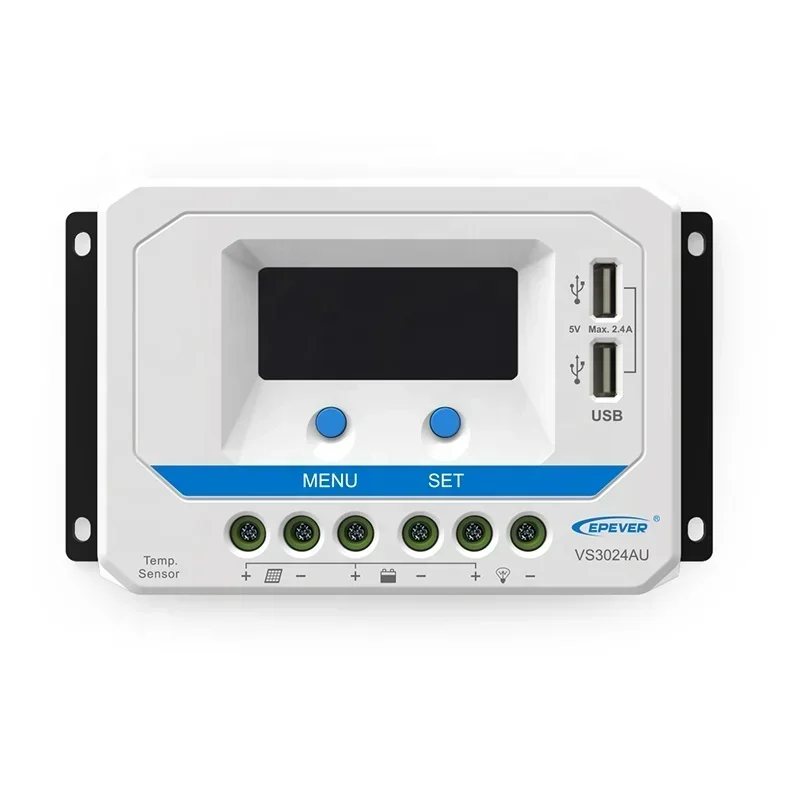 VS3024AU 30A 12V 24V Auto Dual USB Port PWM Solar Charge Controller