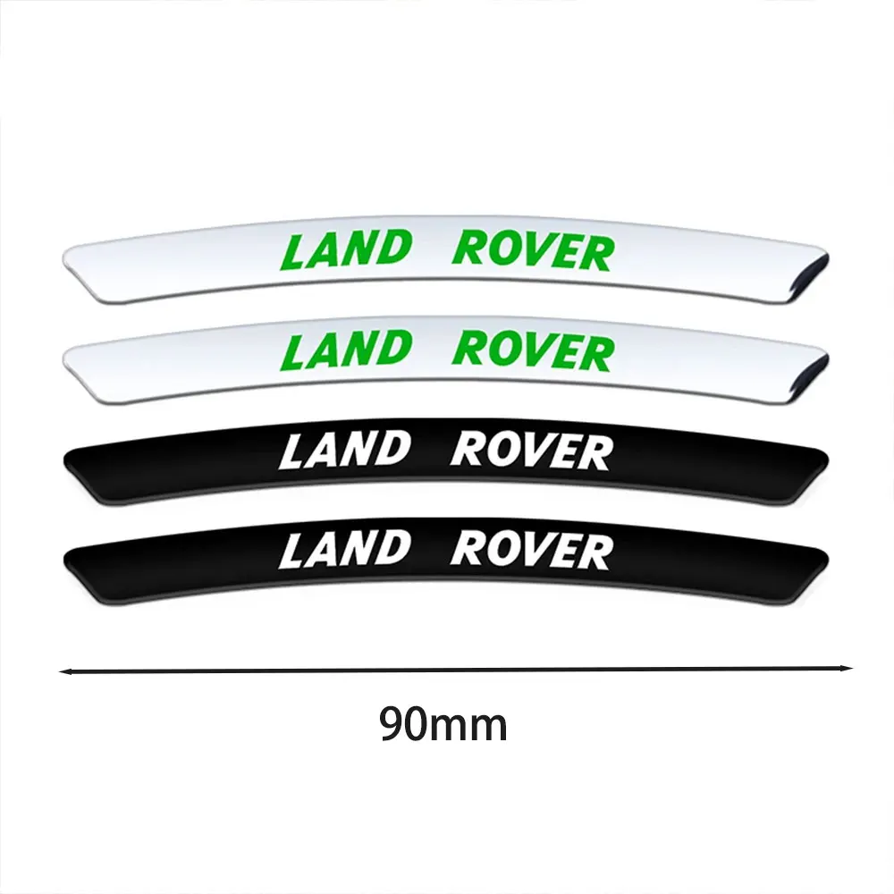 4pcs Car Wheel Eyebrow Sticker Car Rims Hub Trims Labels For Land Rover Range Rover LR3 LR4 L322 L405 Evoque Velar Discovery