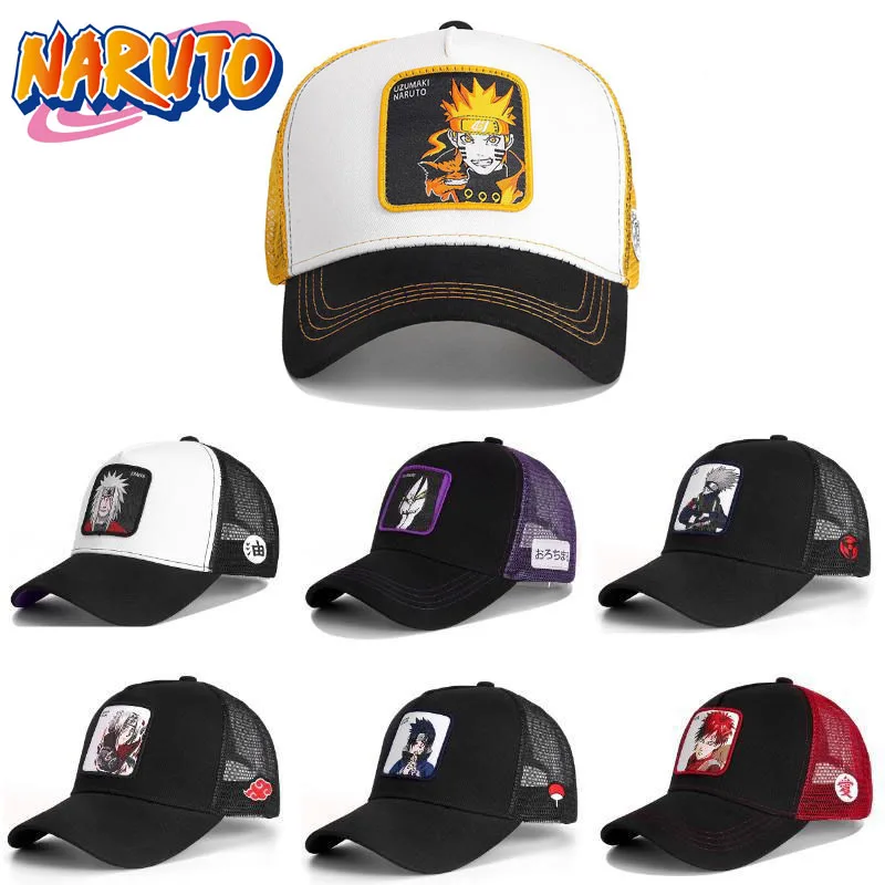 Anime Naruto Baseball mütze Uzumaki Naruto Mesh Hut Ninjia Kakashi Cosplay Hip Hop bestickte Visiere Kappe Sonnenhut Kinder Geschenke Spielzeug