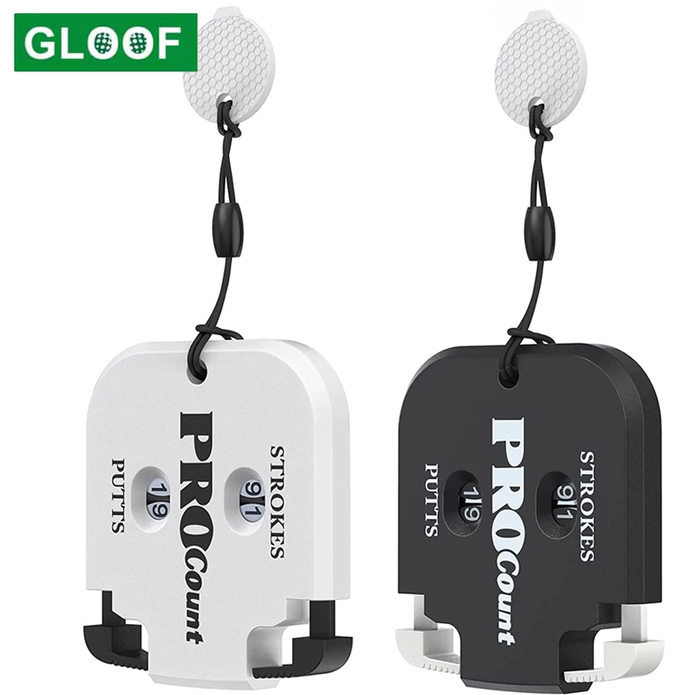 2Pcs Mini Golf Score Shot Stroke Counter Clicker with Dial Resetting Tool/Key Chain for Golf Game Scorekeeper for Putts