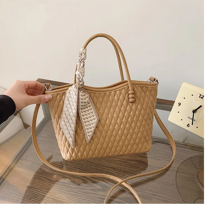 

Модная классическая женская сумка из высококачественной кожи, элегантная винтажная сумка через плечо, прочная сумка-тоут на каждый день.