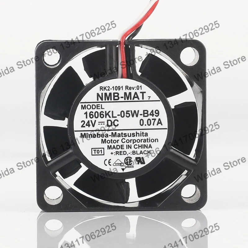 

Оригинальный вентилятор охлаждения NMB DC24V 0.07A 4015 с двойным шарикоподшипником, 40X40X15ММ, трехпроводной, 1606KL-05W-B49
