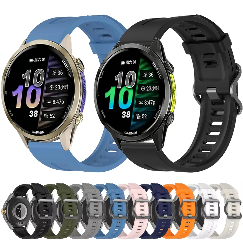 22mm Weiches Silikonarmband für Garmin Forerunner 970 965 955 265 255 Ersatz-Sportarmband für Garmin Venu 4 45mm/3/2 Band