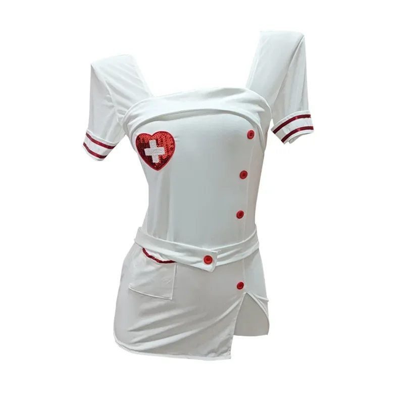 Sexy Lingerie Erotic Nurse Cosplay Costume for Women Maid Dress Adult Roleplay Outfit Ladies Dress Role Play Uniform Temptation