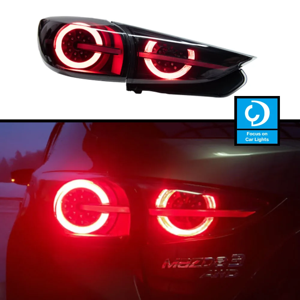 

Car Lights for Mazda 3 Axela Hatchback 2014-2018 LED Auto Taillight Assembly Upgrade 2019 Newest Circle Design Tool Accessories