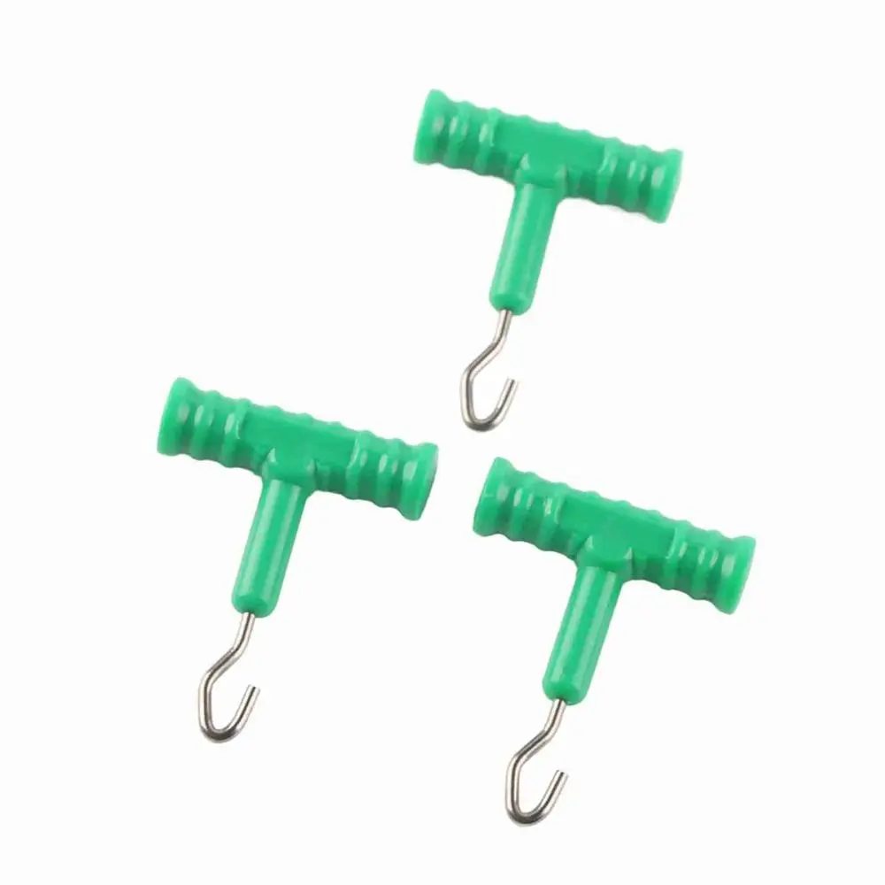 10 Pcs ABS Fishing Baiting Rig Tool Stainless Steel T Shape Handle Fishing Knot Puller Rig Puller Knot Tools Barbel Fishing view 5