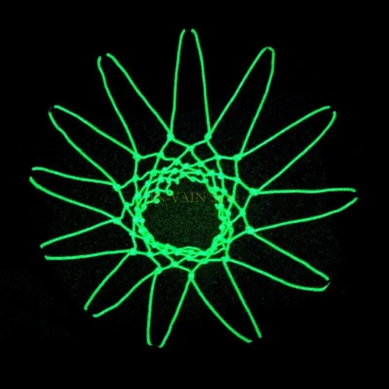 M5TC 12 Buckles Braided Nylon Glowing Light Luminous Basketball Net Sports Supplies