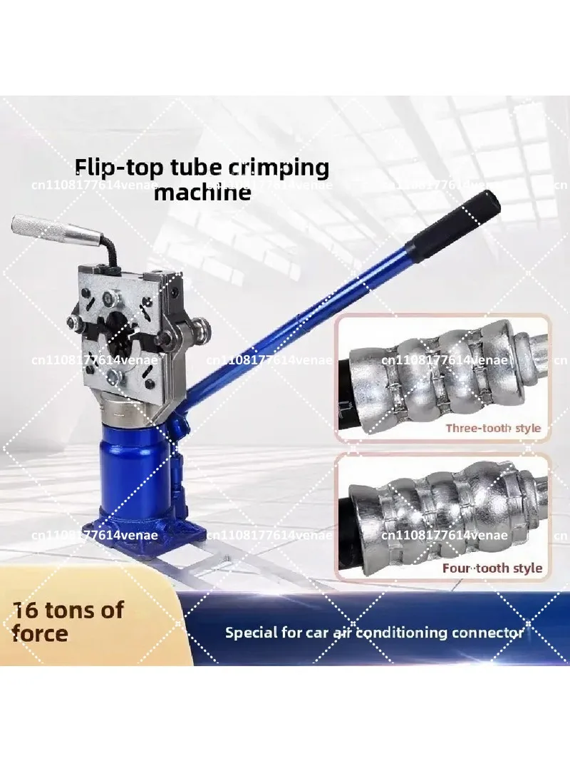 Hydraulic Clamshell Air Conditioning Pipe Press Tool, 16 Ton AC Hose Crimper for Auto Repair