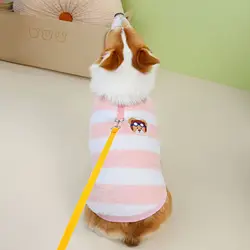 Abrigo de lana a rayas para perros: Corgi y Dachshund