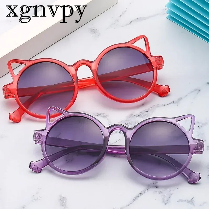 Xgnvpy bambini occhiali da sole per adulti neonata parasole polarizzato Cute Cartoon Cat Glasses Boy Tide Personality Fashion