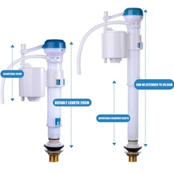 Adjustable Toilet Inlet Valve Flush Valves Toilet Cistern Flush Push Button Valve for Toilet Tanks Cistern Syphon Bathroom G1/2