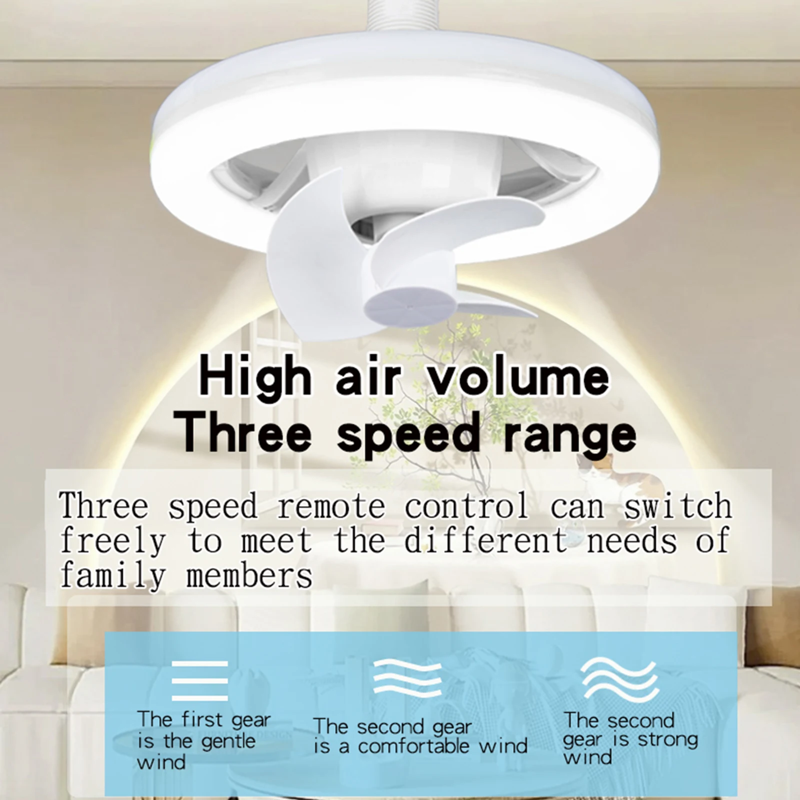 LEDシーリングファン,調整可能な風力速,調光可能,サイレント,オフィス,キッチン,ダイニングルーム,家庭用