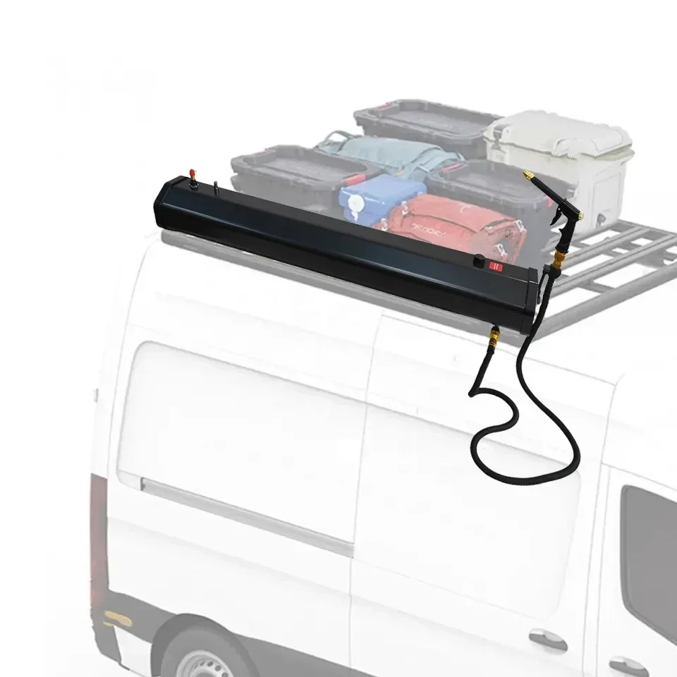 Kangrun 30L UV ทนหลังคารถถังน้ําฝักบัวพลังงานแสงอาทิตย์ Solar-powered Car Road Shower Camping Pvc สําหรับรถบรรทุก