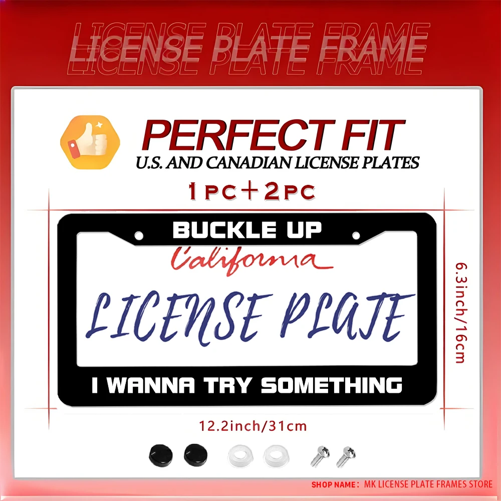 

Черная новинка и забавная — тематическая рамка номерного знака с принтом «BUCKLE UP I WANNA TRY SOMETHING», тип 2-отверстия, с набором винтов