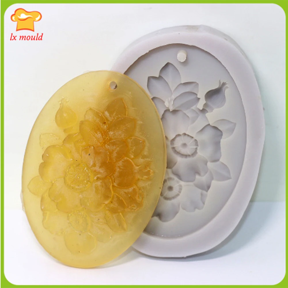 Pastoral Rose Silicone Mold Soap Plaster Clay Aroma Diffuser Cake Decoration Mould Chocolate Fondant