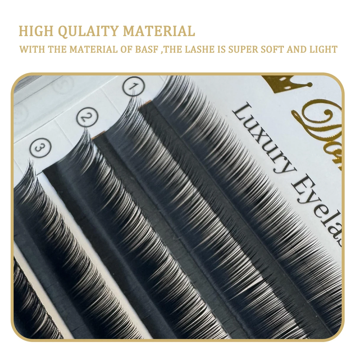 Domi Faux vison Faux Extensions de cils individuels LB LC LD LJ LU Curl Mix haute qualité Faux Camélia facile préfabriqué cils en éventail