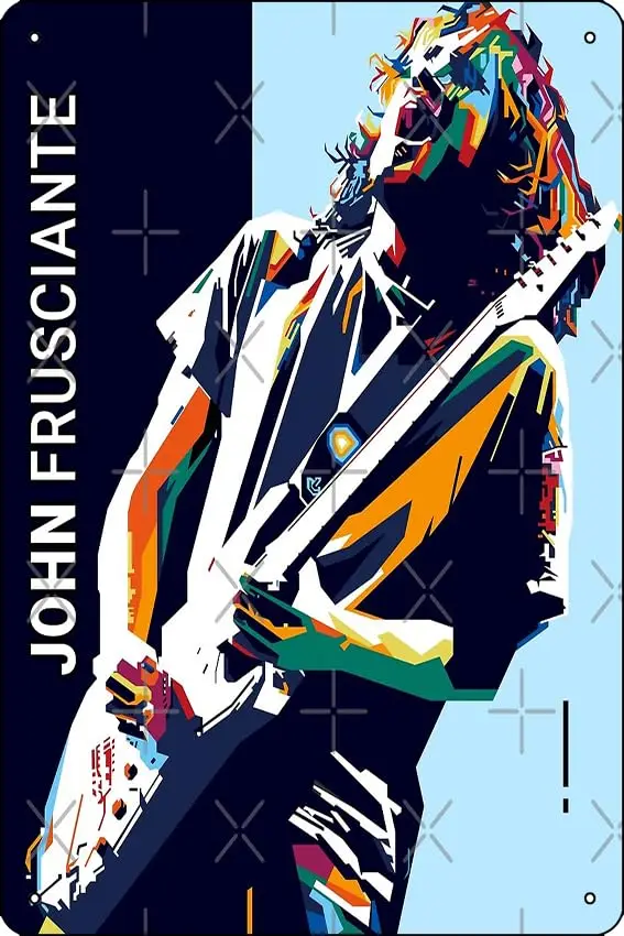 

John Frusciante Стиль поп-арт WPAP Художественная печать Забавный металлический жестяной знак для дома кухни бара комнаты гаража Декор