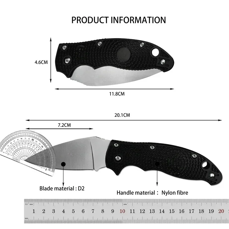 C101 multi-color nylon fiber handle folding knife Outdoor tactical military hunting knife multi-purpose EDC tool Men's gift