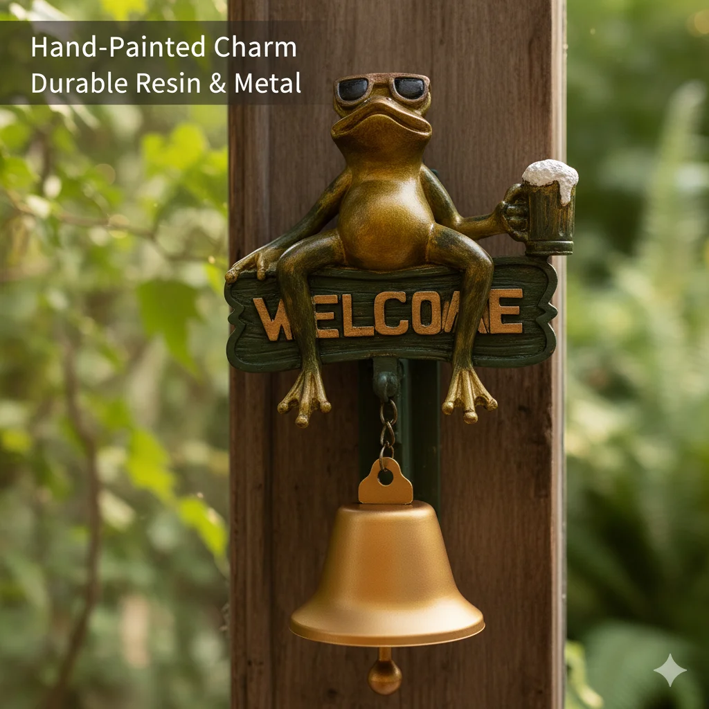 

Настенный ретро-колокольчик для питья пива-лягушки, металлический дверной звонок для фермерского дома, бара, уличные декоративные колокольчики с акцентом в деревенском стиле