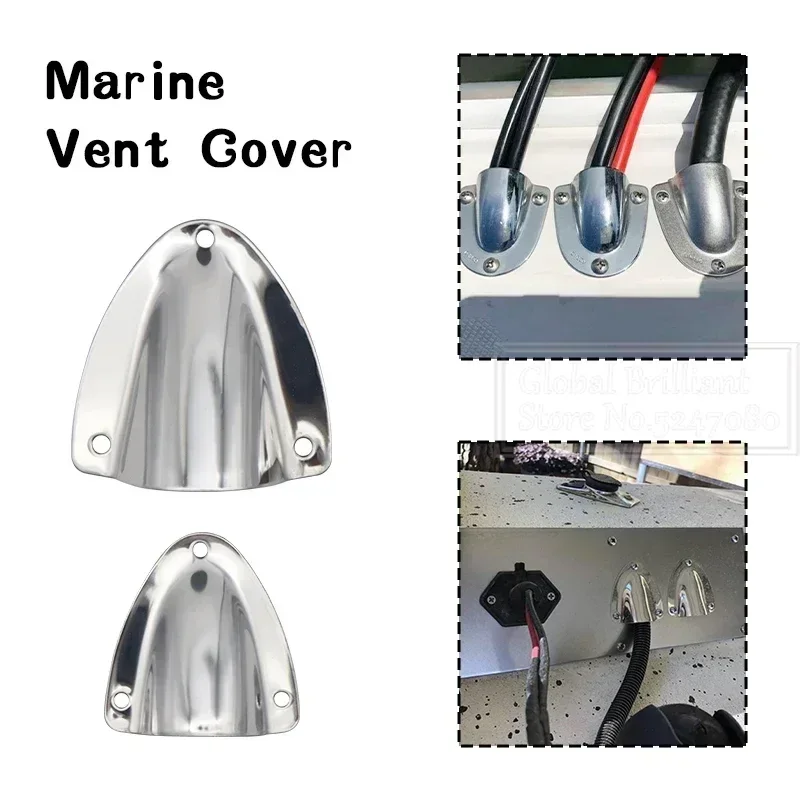 2 Stuks Duurzaam Roestvrij Staal Marine Grade Midget Clam Shell Draad Kabel Boot Vent Cover Voor Roeien Jacht Boot Accessoires Marine