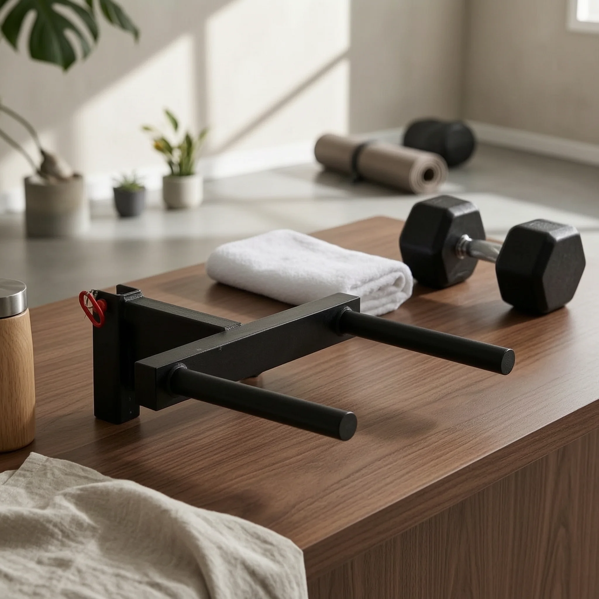 Press Handle Attachment Space-Saving Rack Attachment with Parallel Grips Exercise Equipment Compact for Fitness Enthusiasts