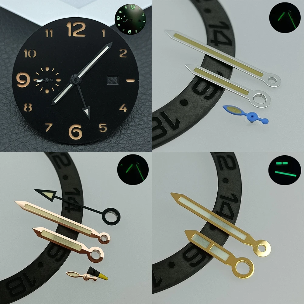 ST2555 hands is for with black/gold/blue hands green luminous pointer fits ST2555/st2533/st2557/6497 movement watch accessories