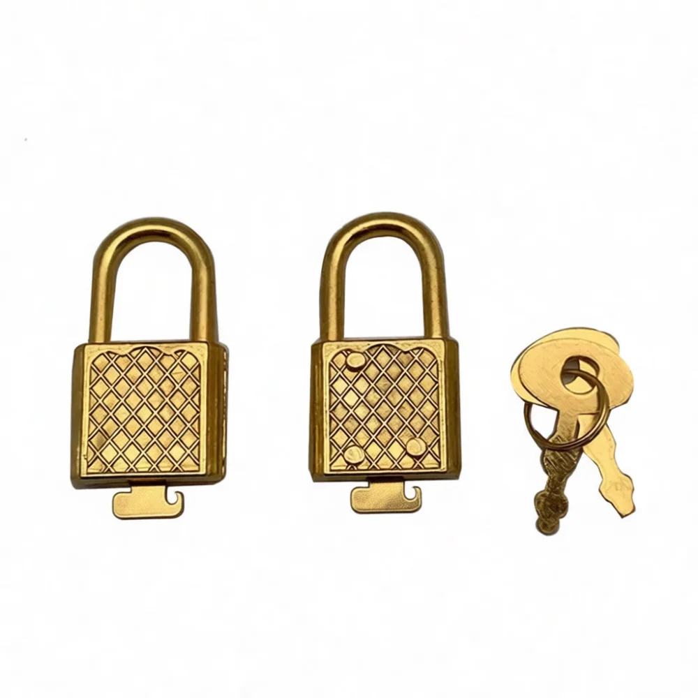 Small Metal Grid Padlock New Chinese Style Zinc Alloy Lock With Key For Diary Journal Box Chest Storage Organizer Tool