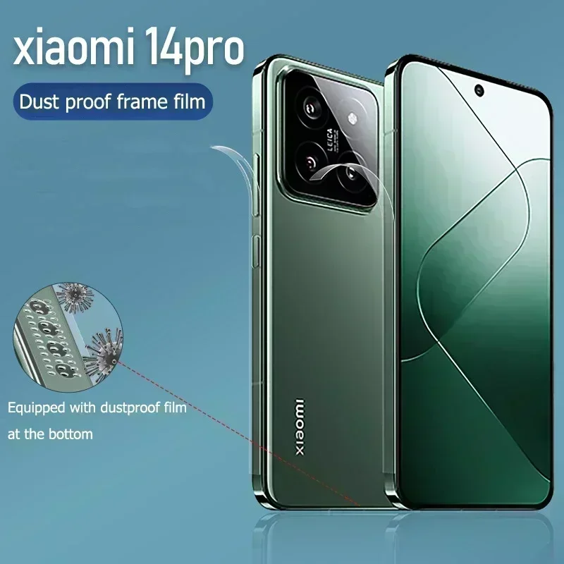 Frame Film forXiaomi 14 Pro Mi 14  Side Hydrogel Film Dust Proof Border Soft Protective film For Xiaomi 13 Ultra Pro Mi 13 14Pro