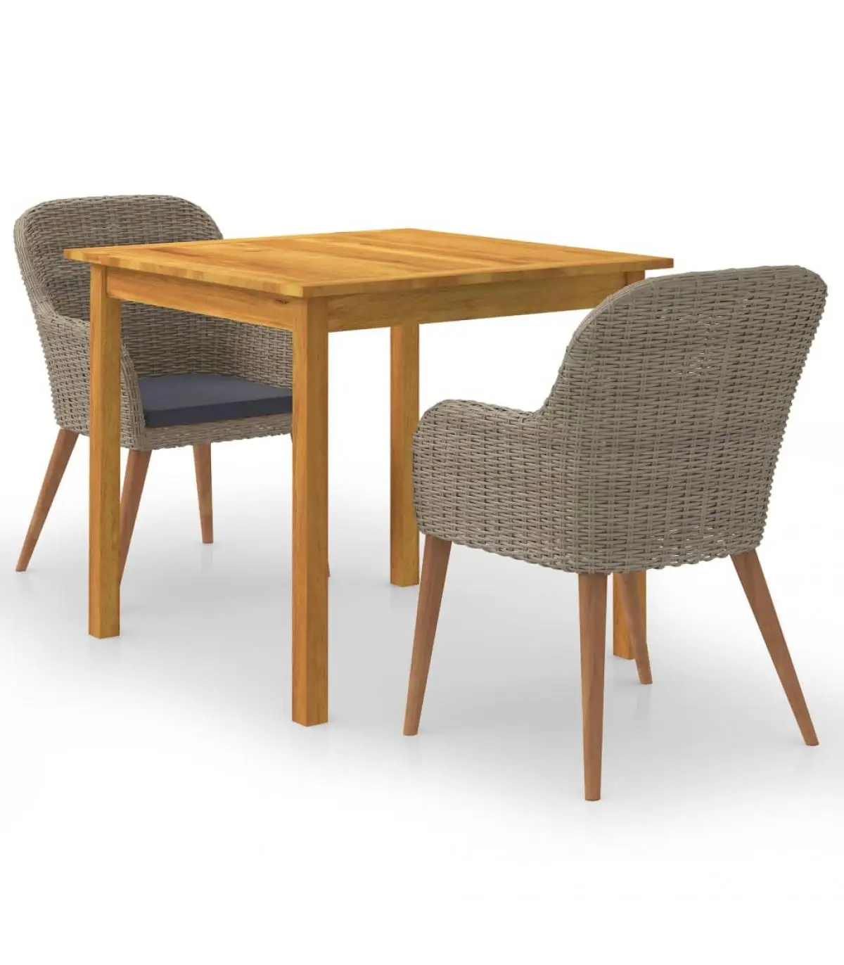 Garden sets Brown 3 piece garden dining set