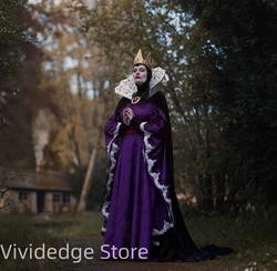 Customized  Fairy Tale Snow White Cosplay Stepmother Queen Wicked Queen Costumes Ball Gowns glamorous illusion prom dress deep