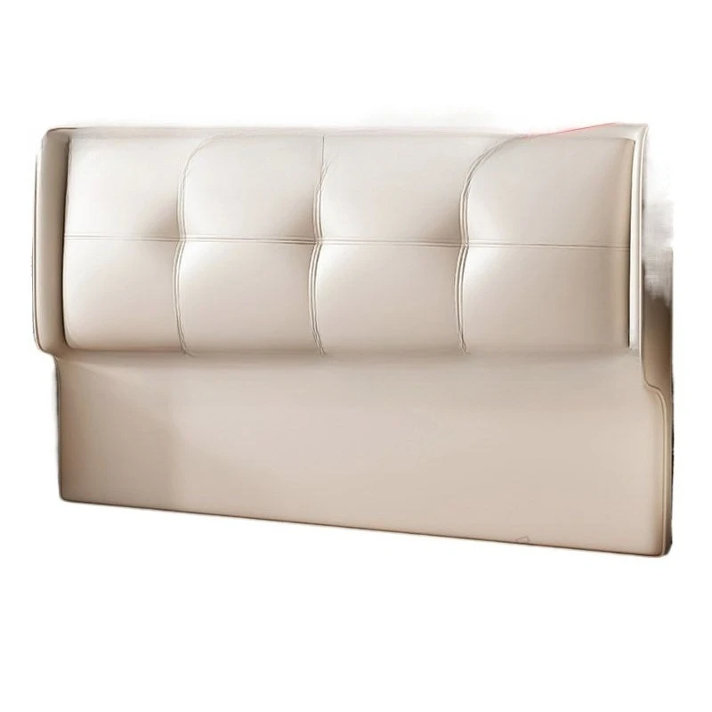 

Light luxury bedside, integrated backrest, floor, modern, new, backplane, simple, solid wood, ultra thin, soft bag