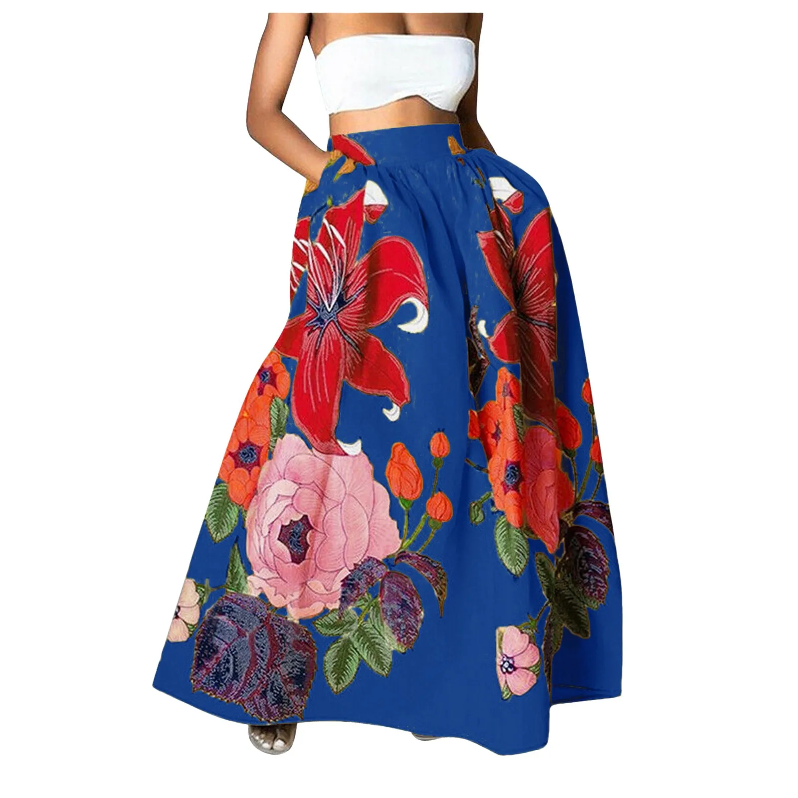 Women Floral Print Skirt High Short Skirt Long Jacket Skirt with Shorts Tennis Skirt with Shorts Plaid Midi Skirts for Women