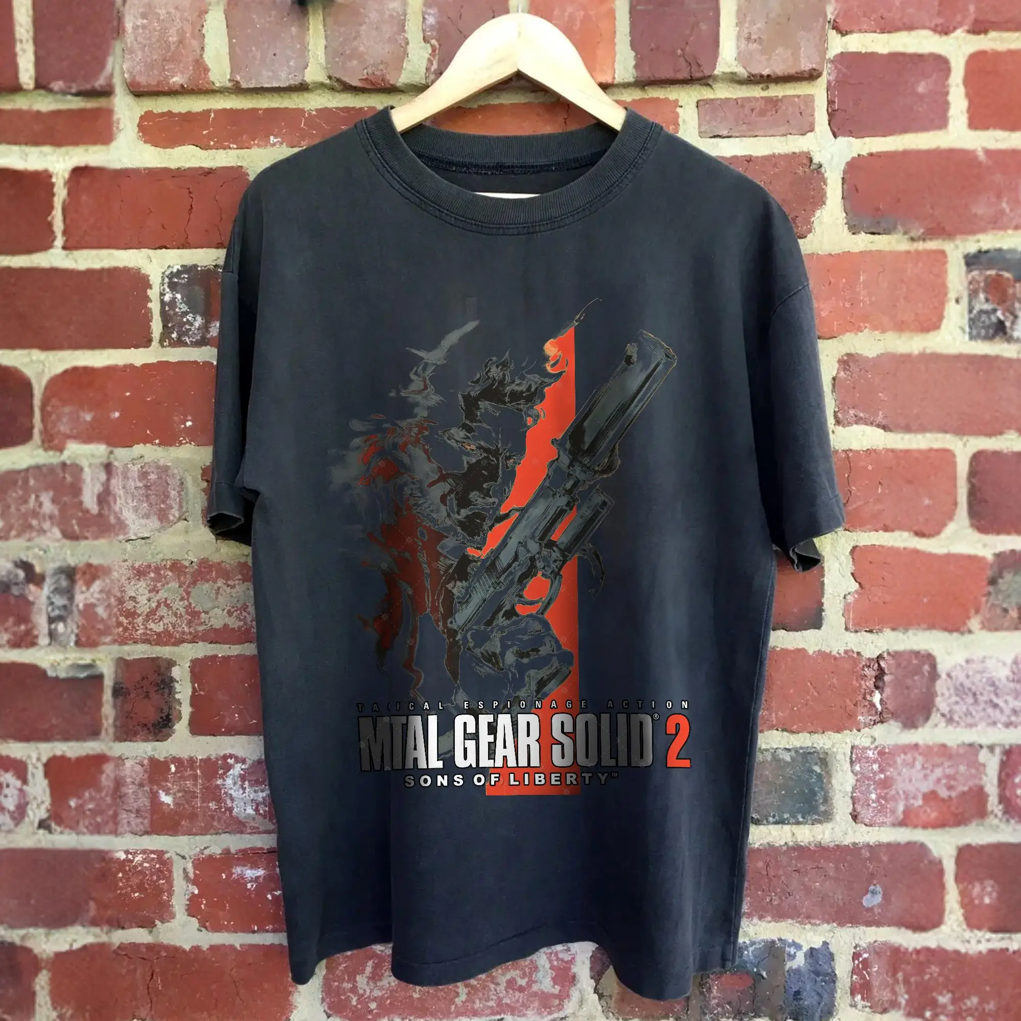 Metal Gear – T-Shirts serpents solides, col ras du cou, en coton, manches courtes, drôle, chemise à 