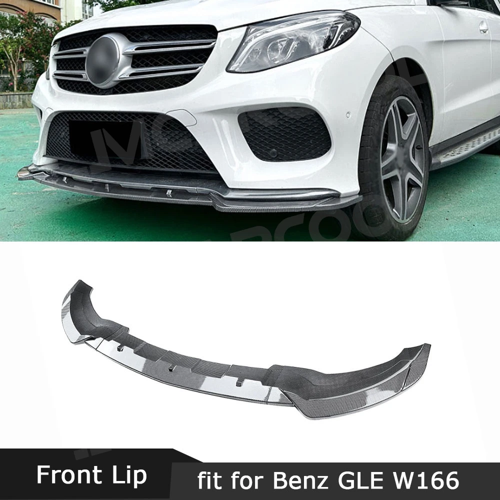 

JMCARCOOL For Benz GLE W166 GLE Coupe C292 AMG 2015-2018 Car Front Bumper Lip Spoiler Body Kits Front Lip Guard