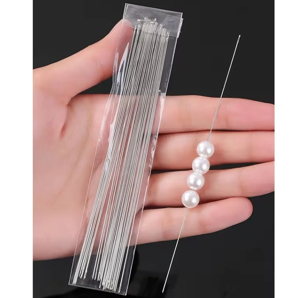 10/100pcs Beaded Needles with Tube, for Handmade Jewelry Sewing Tool Daily Use Needles - Beading Supplies & Jewelry Making