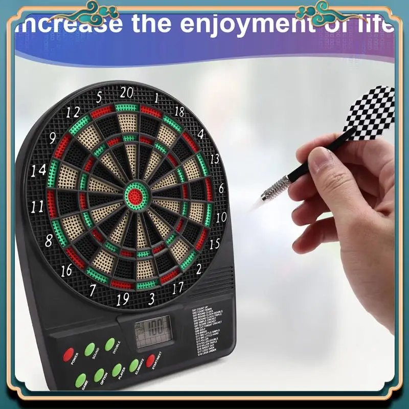 Electronic Dartboard Darts-Game Set Automatic Scoring Dart-Plate Board Sound Prompt Office Family Highly Recommended