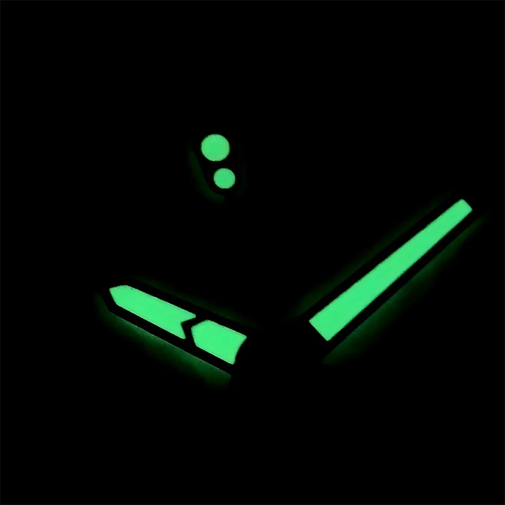 أيدي NH35 مضيئة باللون الأخضر لسلسلة ساعات الغوص يوان زو أجزاء اليد الثانية الصفراء لساعة آلة تعليب حركات NH36