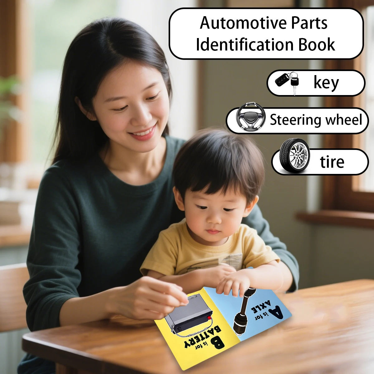 Future Racer ABC-Broschüre – Ein robustes Lernbuchstaben-Lernwerkzeug aus Pappe mit bunten Illustrationen