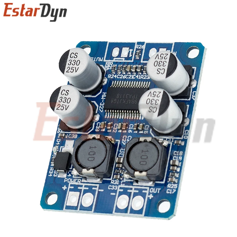 TPA3118 60W 32Pin Chip Original DC 12V-24V Mono Digital Audio Power Amplifier Board Amp Module