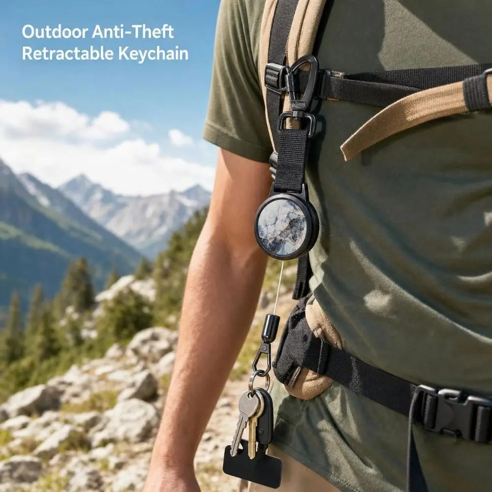 Portable Retractable Phone Lanyard Adjustable Length Lightweight Phone Strap Anti Theft Phone Tether Hiking