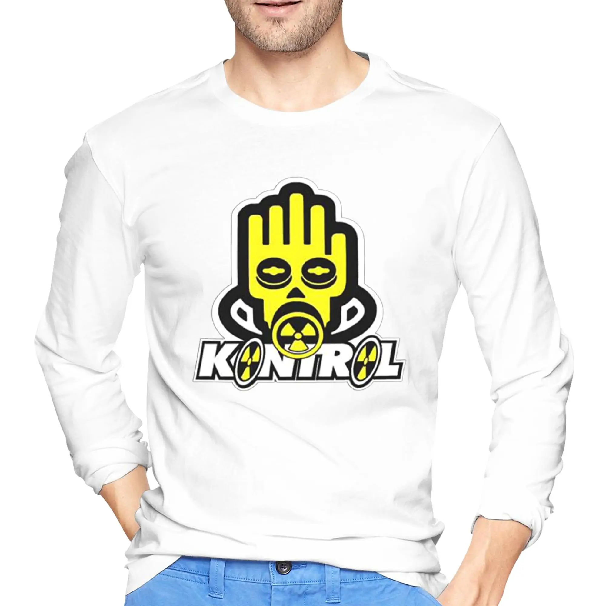 

Scorpia - Central del Sonido Мужская футболка с длинными рукавами Повседневные футболки с круглым вырезом Весенние и осенние мужские топы