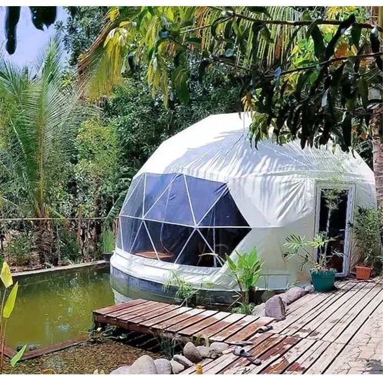 Cúpula houseluxury hotel glamping barraca de acampamento iglu ao ar livre transparente halloween abóbora cúpula tenda