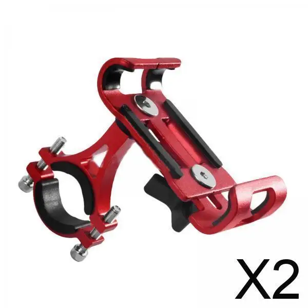 

2x Universal Bicycle Handlebar Phone Holder Mount 360° Rotation Adjustable MTB Bikes