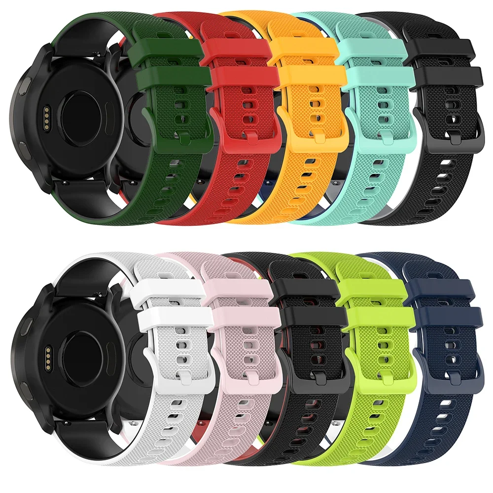 20 22mm Silicone Strap for Fossil GEN 6 5 5E LTE 44mm 45mm Sports Bands for Garmin Forerunner 265 255 245 Music Venu 3 Watchband