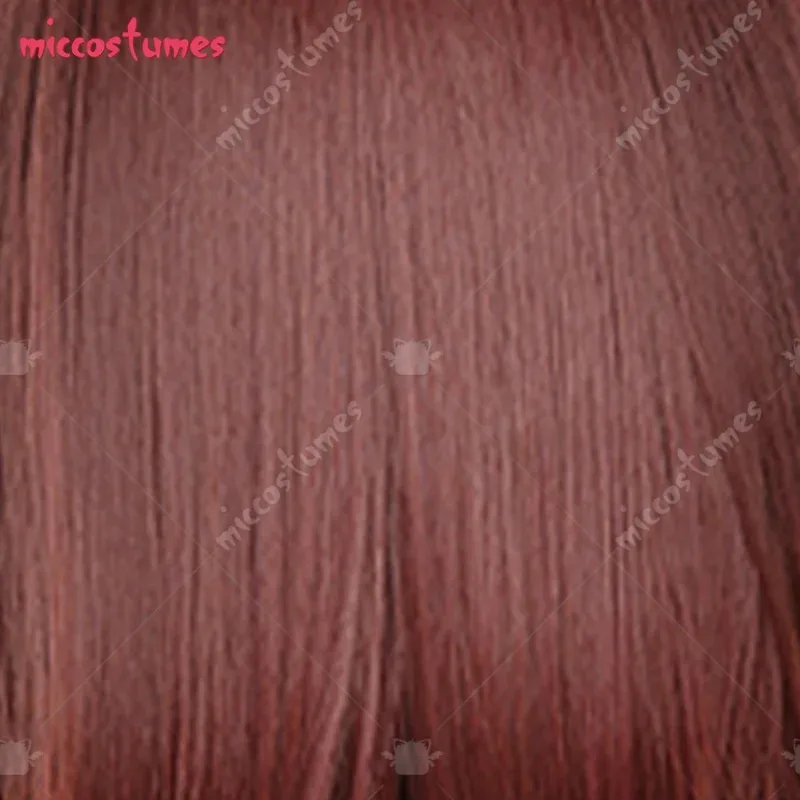 CyMICCOSTUMES Peruca feminina Ayase Cosplay curta peruca marrom avermelhada