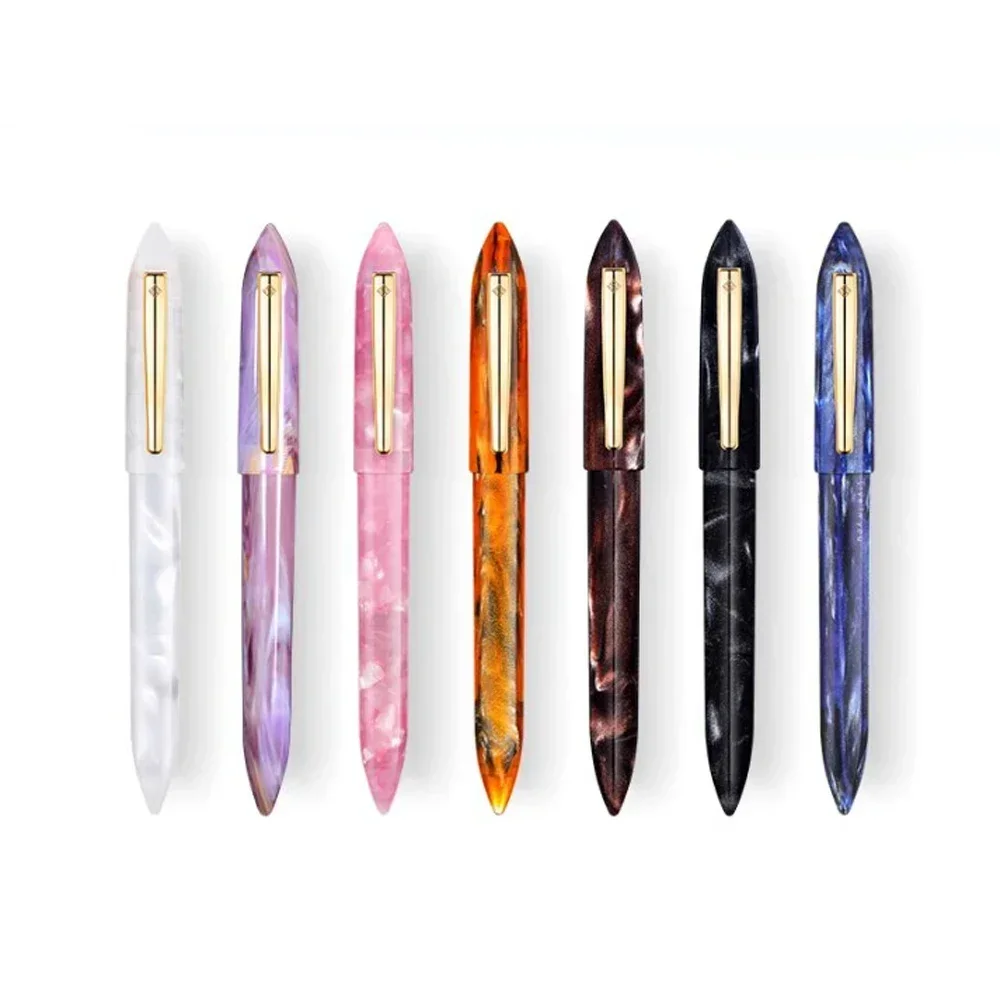 New RIIMOO LY530 Acrylic Fountain Pen Calligraphy Practice Exquisite Back To School Gift for Students Iridium EF F Nib Supplies